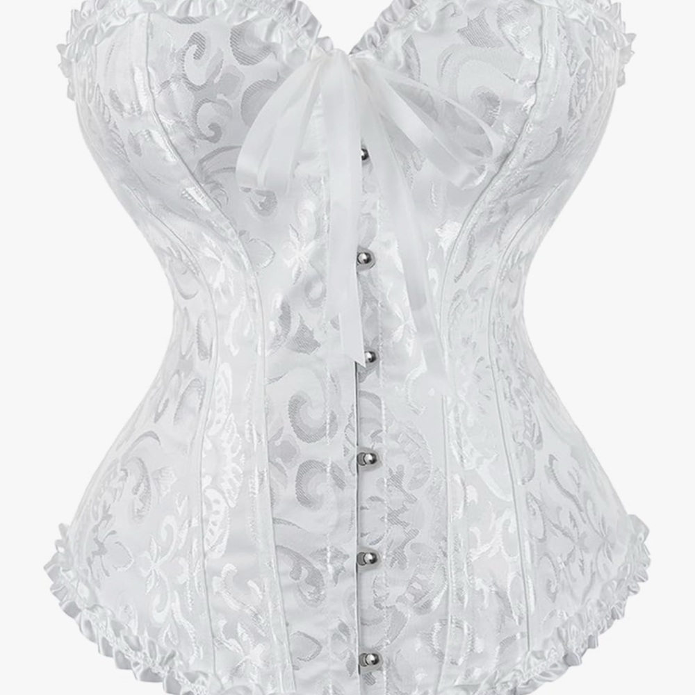 Elegant White Lace Corset